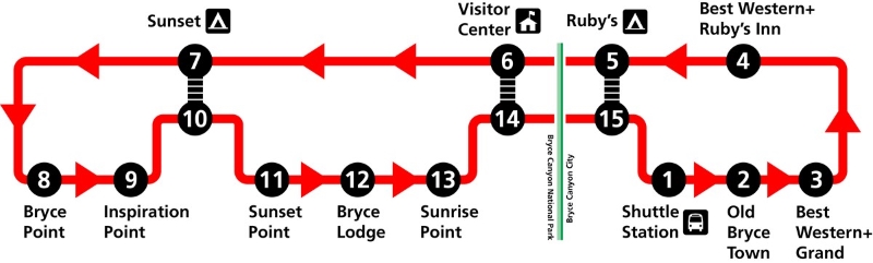 Bryce Canyon Shuttle Stops