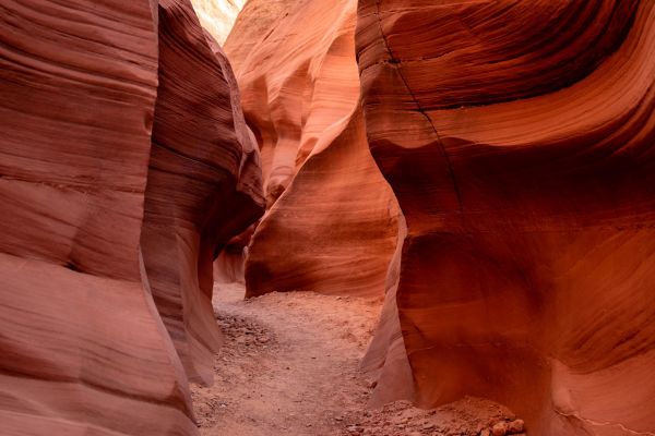 red rock slot canyon in Lower Antelope Canyon