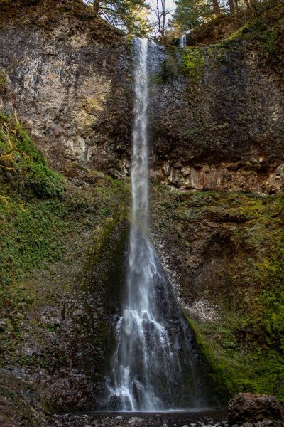 Double Falls in Silver Falls State Park on Trail of Ten Falls