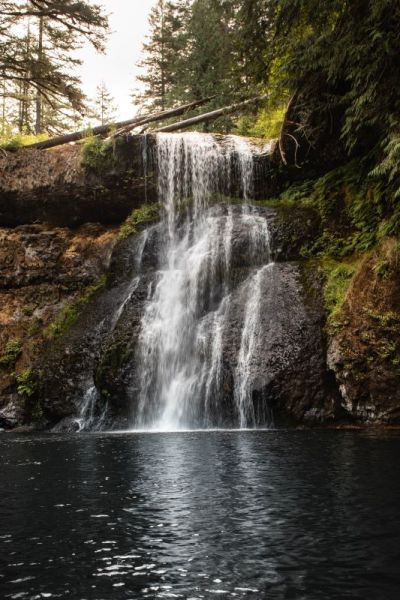 Upper North Falls in Silver Falls State Park on Trail of Ten Falls