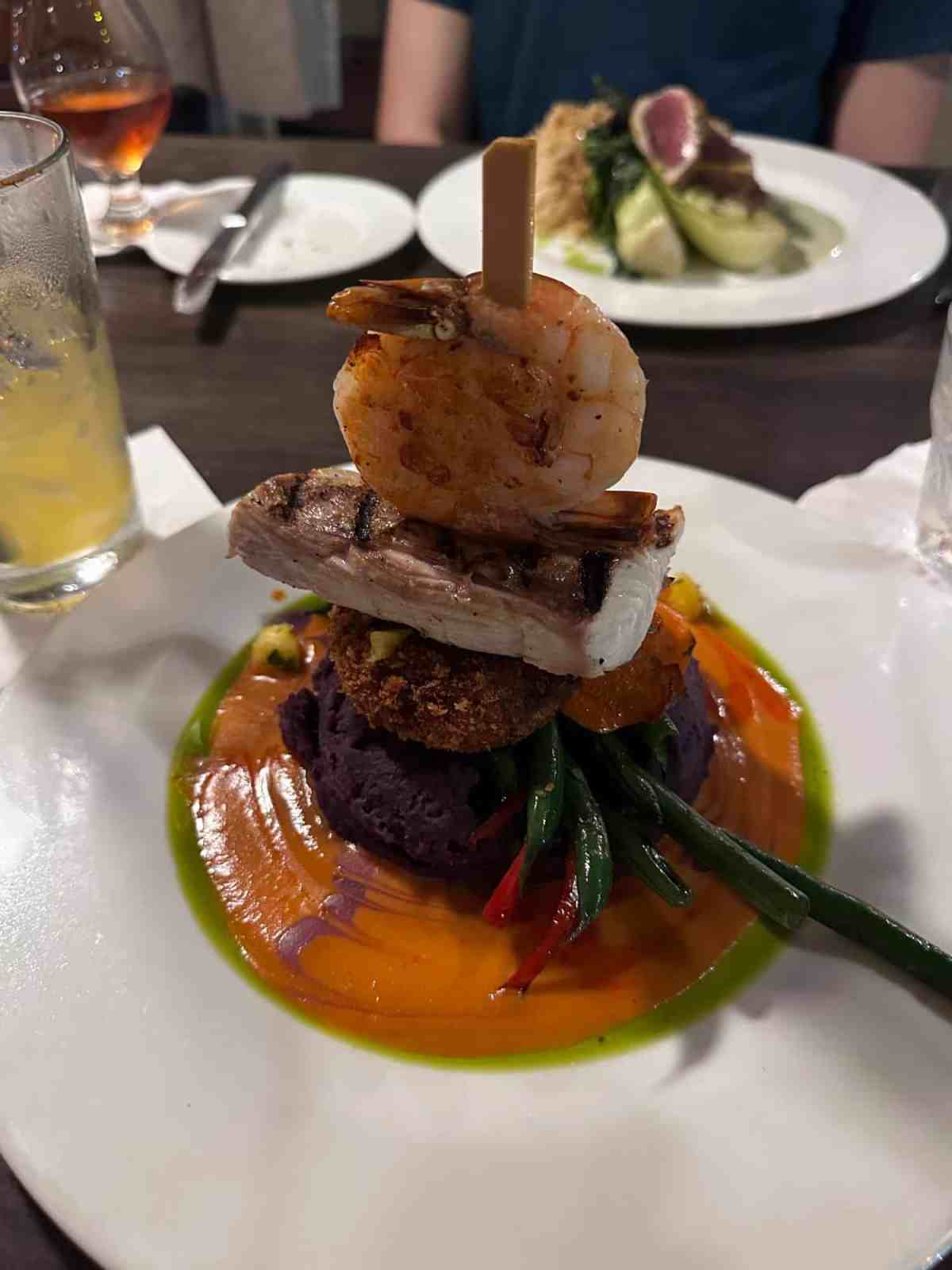 Seafood Trio at Jackie Rey's Ohana Grill in Hilo