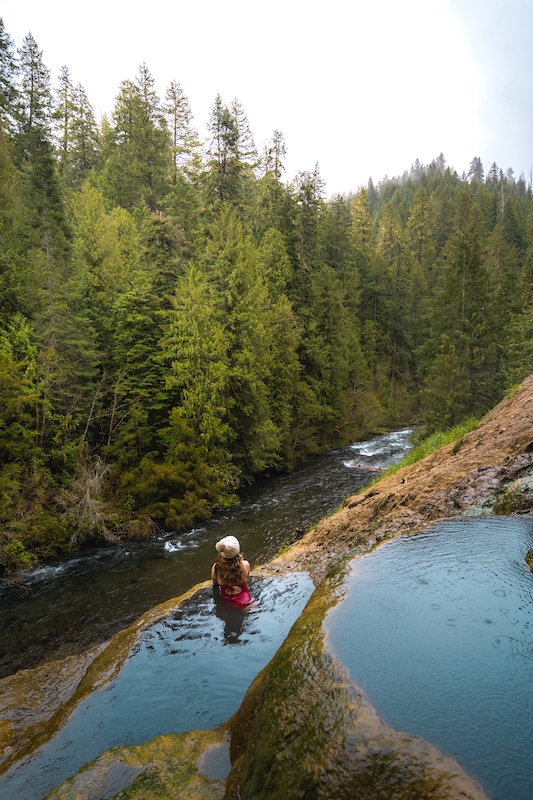 pools at the Umpqua Scenic Hot Springs