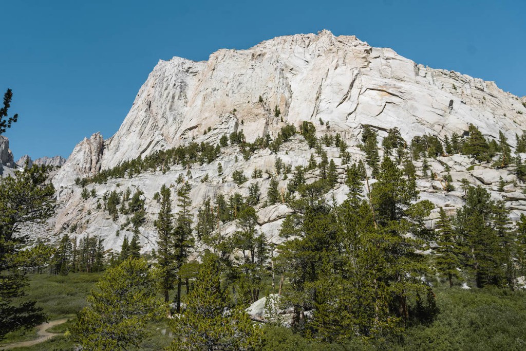 views hiking up Mount Whitney