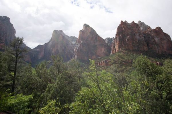 Court of the Patriarchs, one of the best trails in Zion