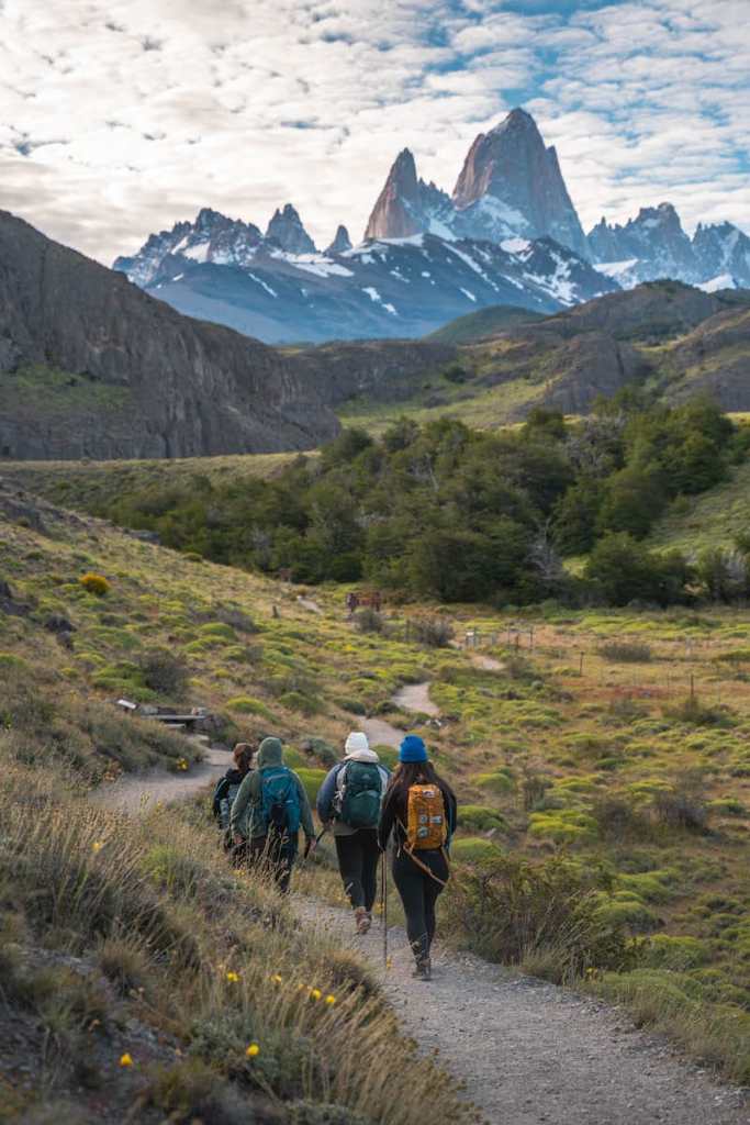 hiking on the trail to Mirador de los Condores