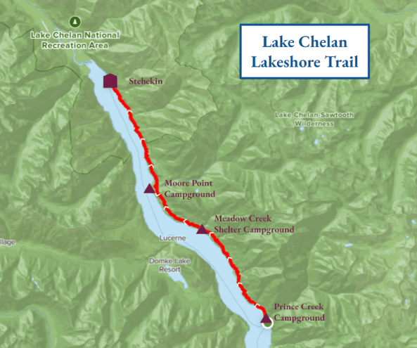 Lake Chelan Lakeshore Trail to Stehekin