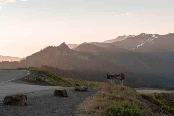 the road to Obstruction Point on Hurricane Ridge 