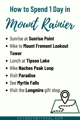 how to spend 1 day in mount rainier itinerary