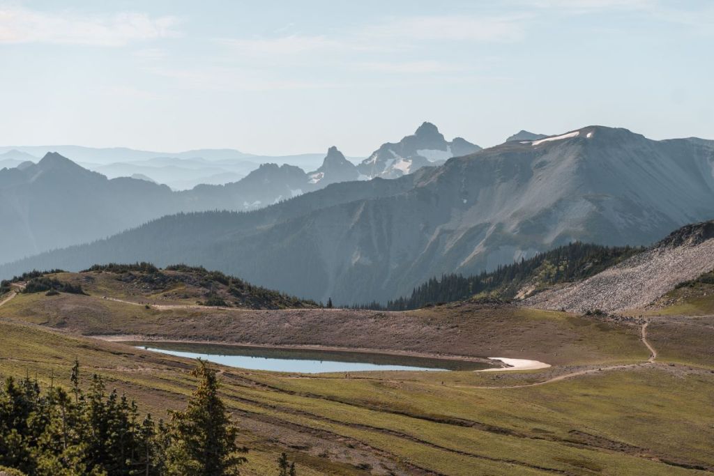 alpine lake in Mount Rainier National Park