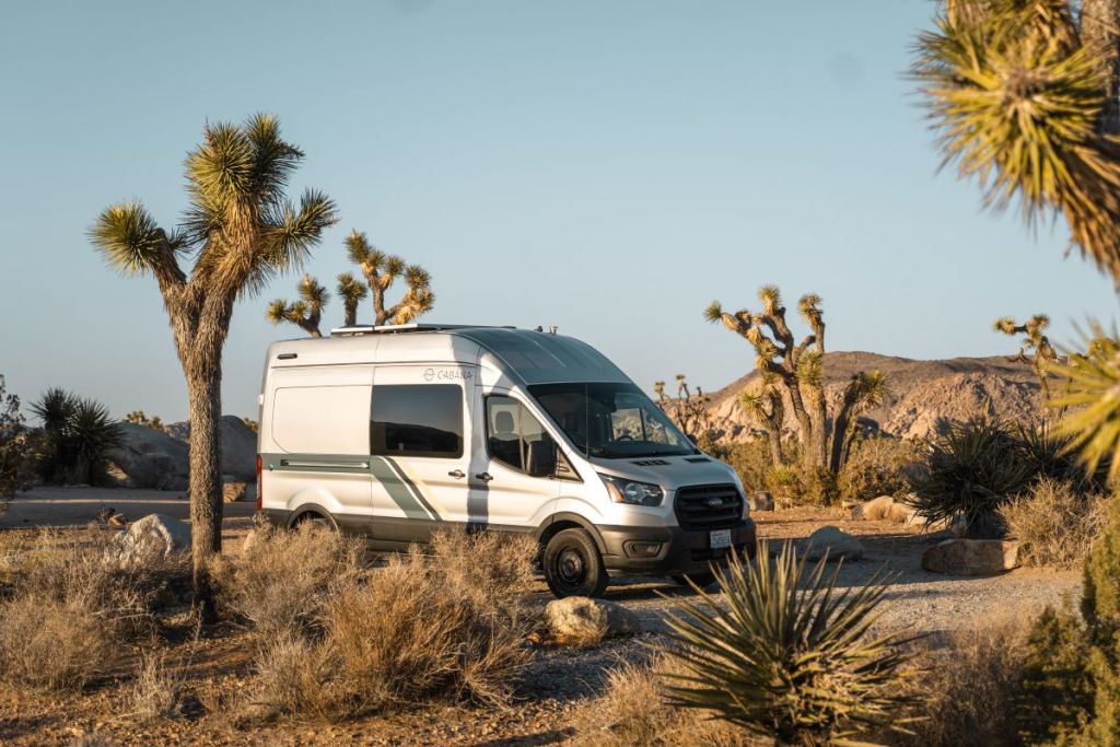 campervan in joshua tree national park campground