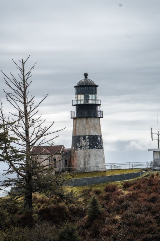 cape disappointment lighthouse viewed from lewis and clark interpretive center