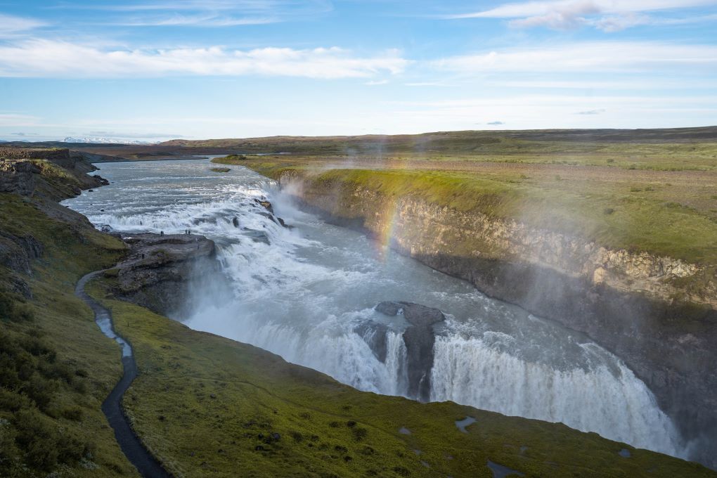 Gullfoss waterfall on the Golden Circle road trip