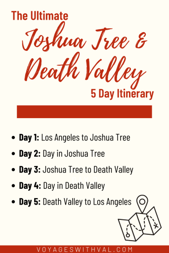 the ultimate joshua tree and death valley 5 day itinerary