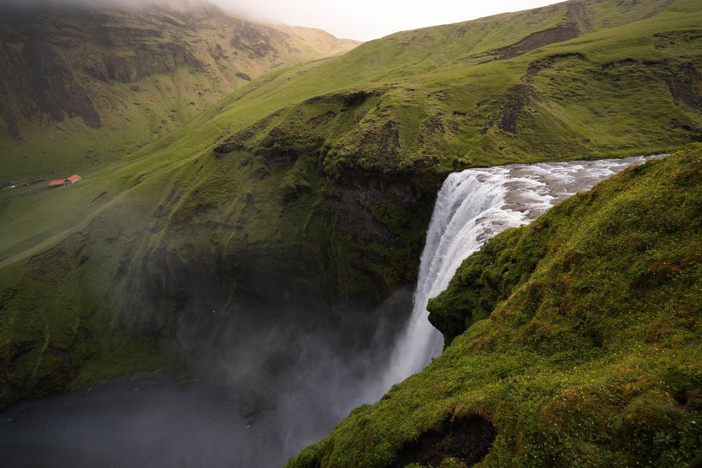 View from the top of Skogafoss